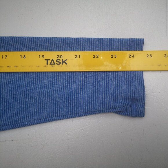 Danskin Now Dri More Ladies Size Medium Blue Long Sleeves Cowl Neck Athletic Top - Picture 8 of 9